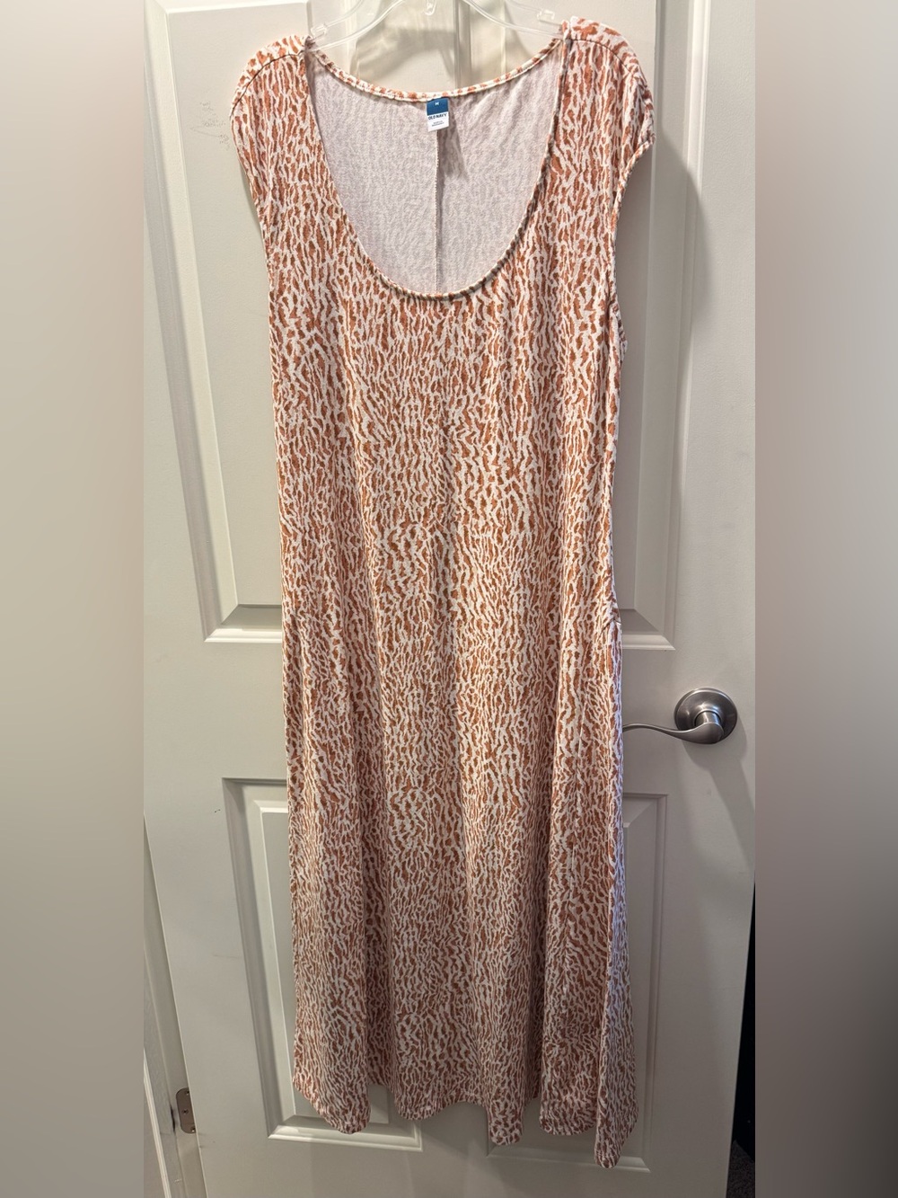 Women's Cream and Tan Animal Printed A-Line Dress Sz Med Halloween Costume Ready